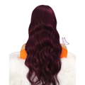 Burgundy 26inch Luxe Lace Front Wig - Human blend
