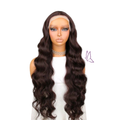 Front Lace Beautifully Brown Human Blend Wig