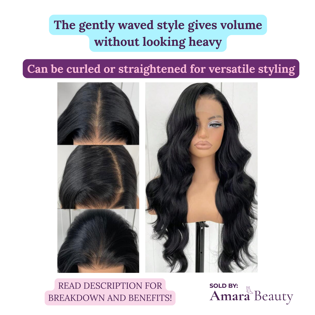 Waved Style 24inch Human Blend Wig