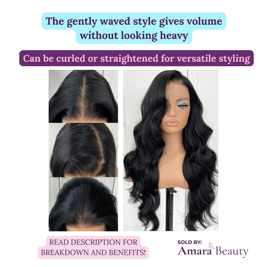 Waved Style 24inch Human Blend Wig